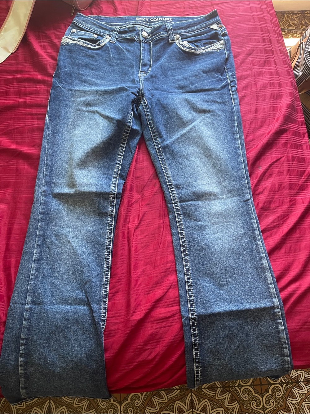 Sexy Couture Mid-Blue Boot Cut Jeans for Women
